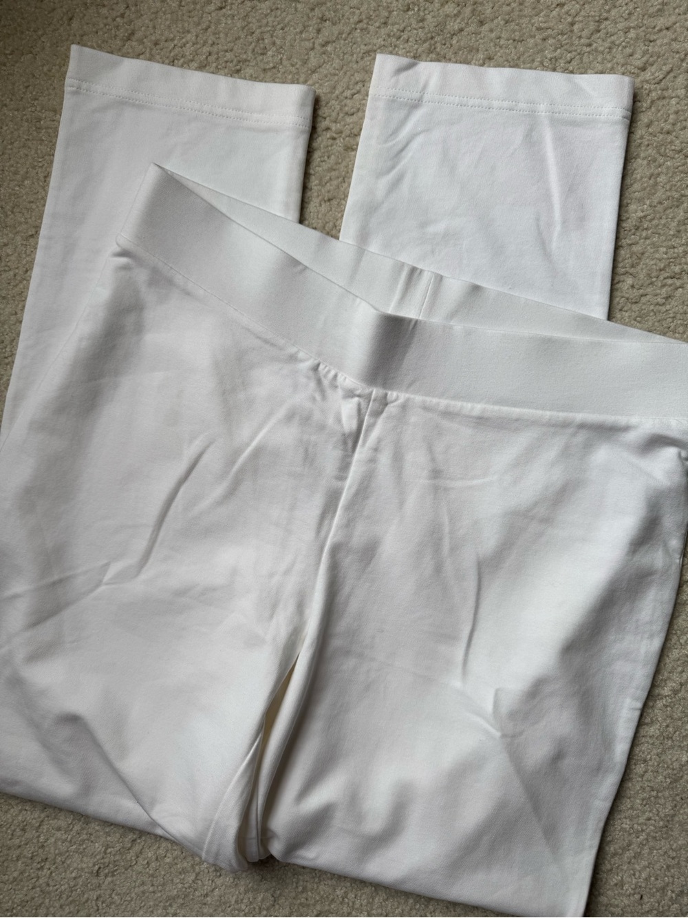 J. Jill White Stretch Leggings with Smooth Waistband